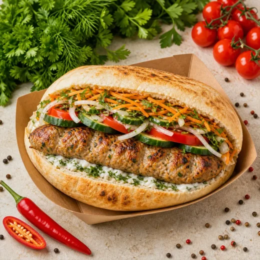 Донар с люля-кебаб из курицы