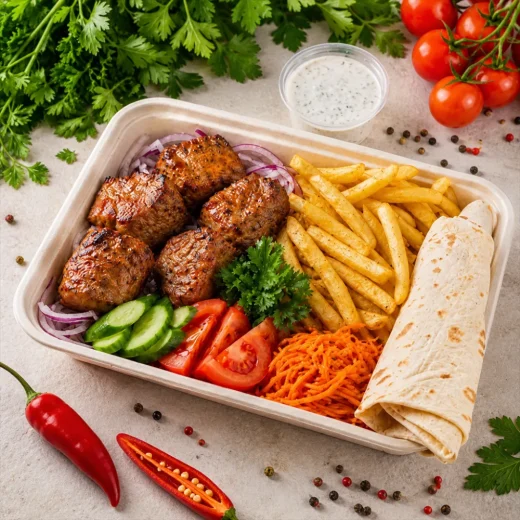 Комбо обед со свиной шейкой