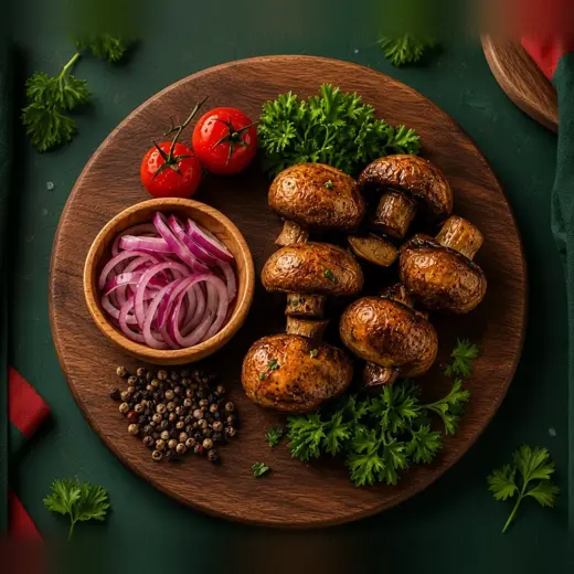 Шампиньоны на мангале